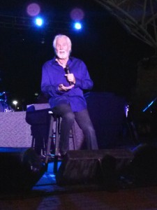 Watching Kenny Rogers from the front row, center stage!